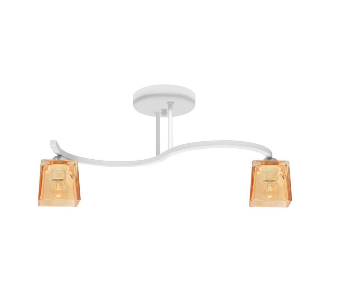 Lustră aplicată SANTOS 2xE27/60W/230V alb/portocaliu