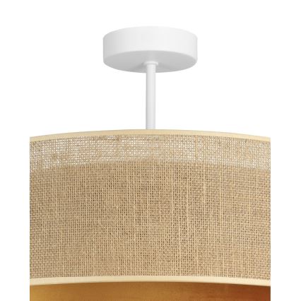 Lustră aplicată SARTA 1xE27/60W/230V Ø 45 cm cupru/iută