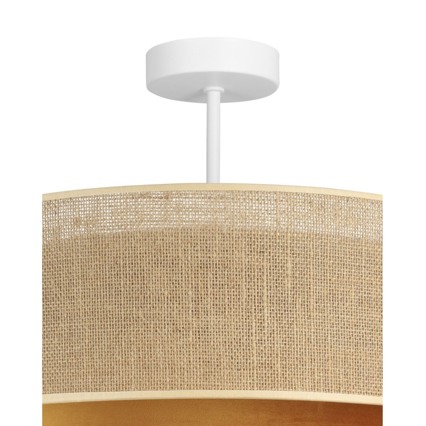 Lustră aplicată SARTA 1xE27/60W/230V Ø 45 cm cupru/iută