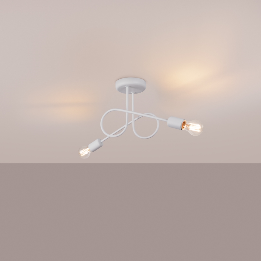 Lustră aplicată LOOP 2xE27/15W/230V alb