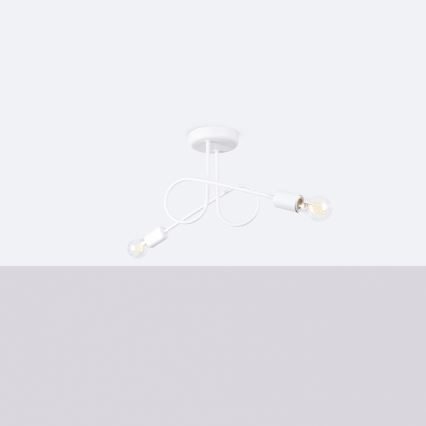 Lustră aplicată LOOP 2xE27/15W/230V alb