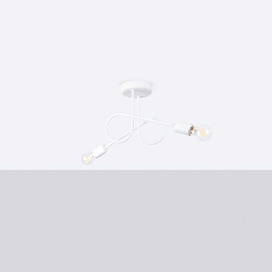 Lustră aplicată LOOP 2xE27/15W/230V alb