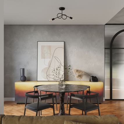 Lustră aplicată LOOP 2xE27/15W/230V negru