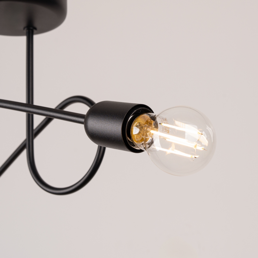 Lustră aplicată LOOP 2xE27/15W/230V negru