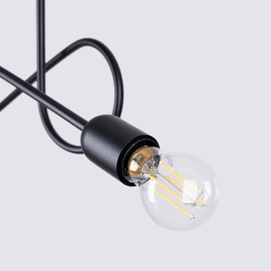 Lustră aplicată LOOP 2xE27/15W/230V negru