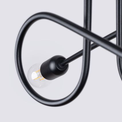 Lustră aplicată LOOP 2xE27/15W/230V negru