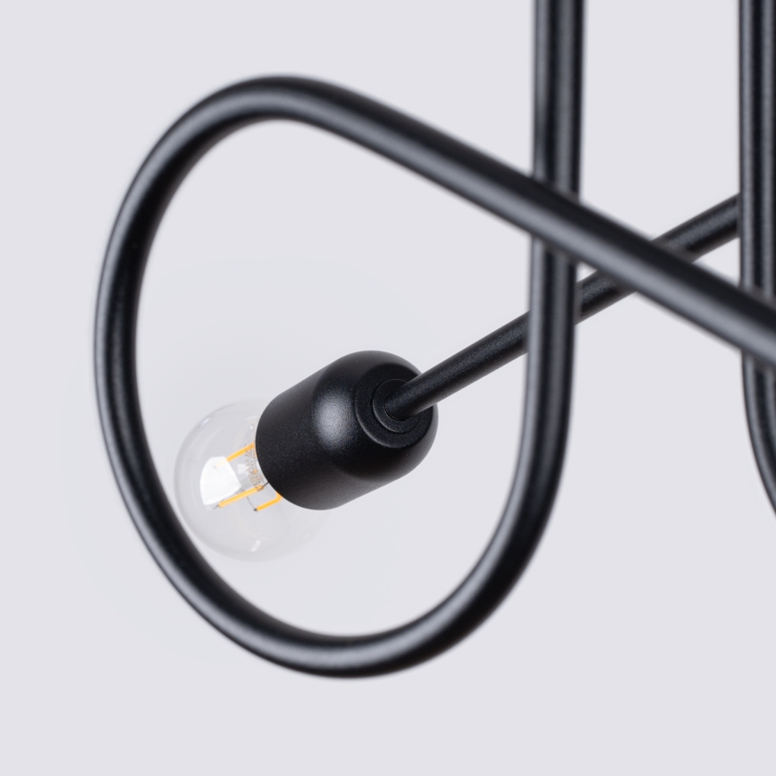 Lustră aplicată LOOP 2xE27/15W/230V negru