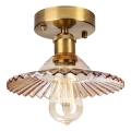 Lustră aplicată TRISH 1xE27/15W/230V auriu/bej fumuriu