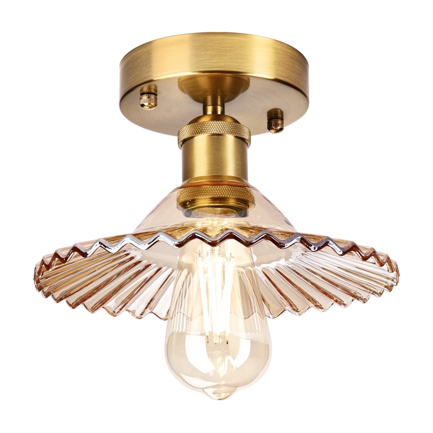 Lustră aplicată TRISH 1xE27/15W/230V auriu/bej fumuriu