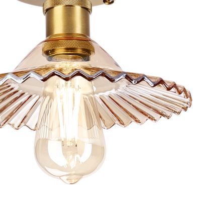 Lustră aplicată TRISH 1xE27/15W/230V auriu/bej fumuriu