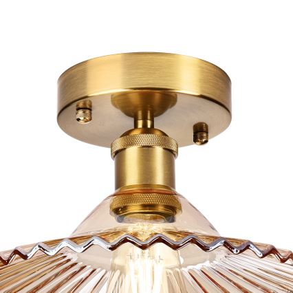 Lustră aplicată TRISH 1xE27/15W/230V auriu/bej fumuriu