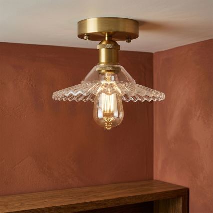 Lustră aplicată TRISH 1xE27/15W/230V auriu/clar