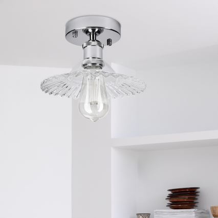 Lustră aplicată TRISH 1xE27/15W/230V crom lucios/transparent