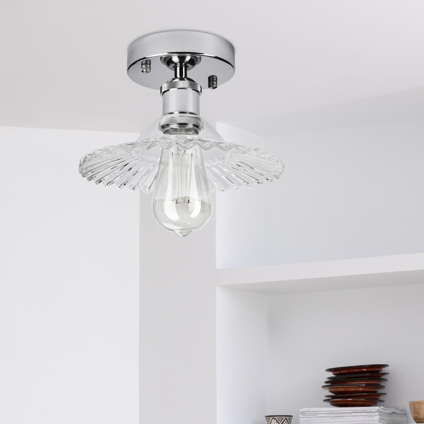 Lustră aplicată TRISH 1xE27/15W/230V crom lucios/transparent