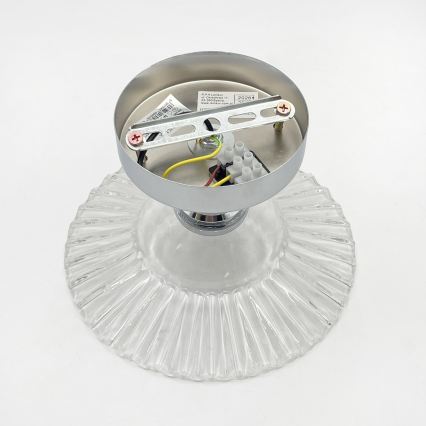 Lustră aplicată TRISH 1xE27/15W/230V crom lucios/transparent