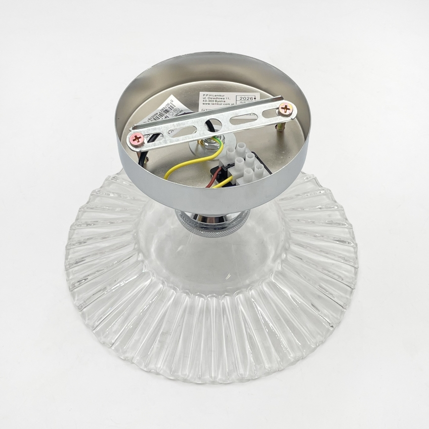 Lustră aplicată TRISH 1xE27/15W/230V crom lucios/transparent