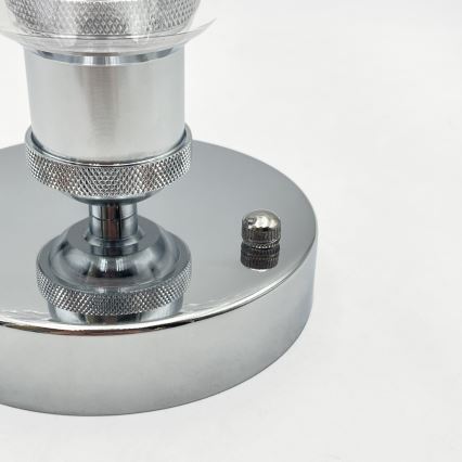 Lustră aplicată TRISH 1xE27/15W/230V crom lucios/transparent