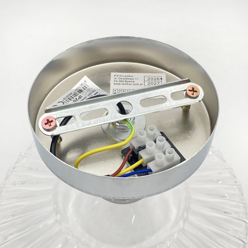 Lustră aplicată TRISH 1xE27/15W/230V crom lucios/transparent