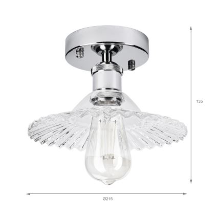 Lustră aplicată TRISH 1xE27/15W/230V crom lucios/transparent