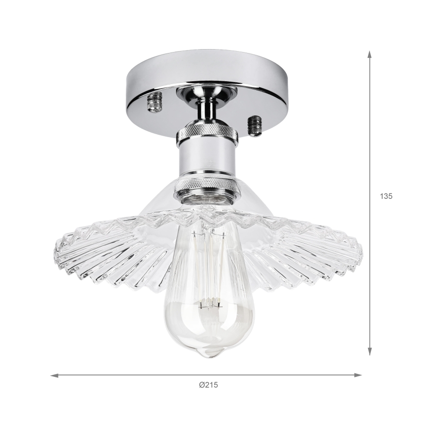 Lustră aplicată TRISH 1xE27/15W/230V crom lucios/transparent