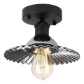 Lustră aplicată TRISH 1xE27/15W/230V negru/fumuriu