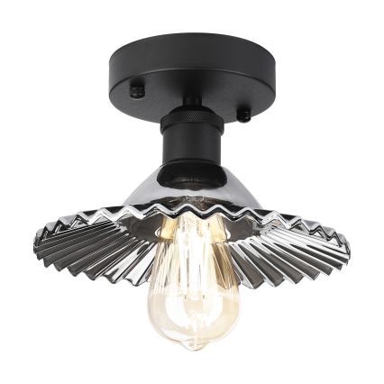 Lustră aplicată TRISH 1xE27/15W/230V negru/fumuriu