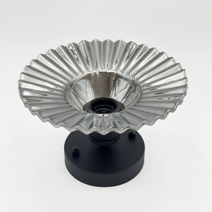 Lustră aplicată TRISH 1xE27/15W/230V negru/fumuriu