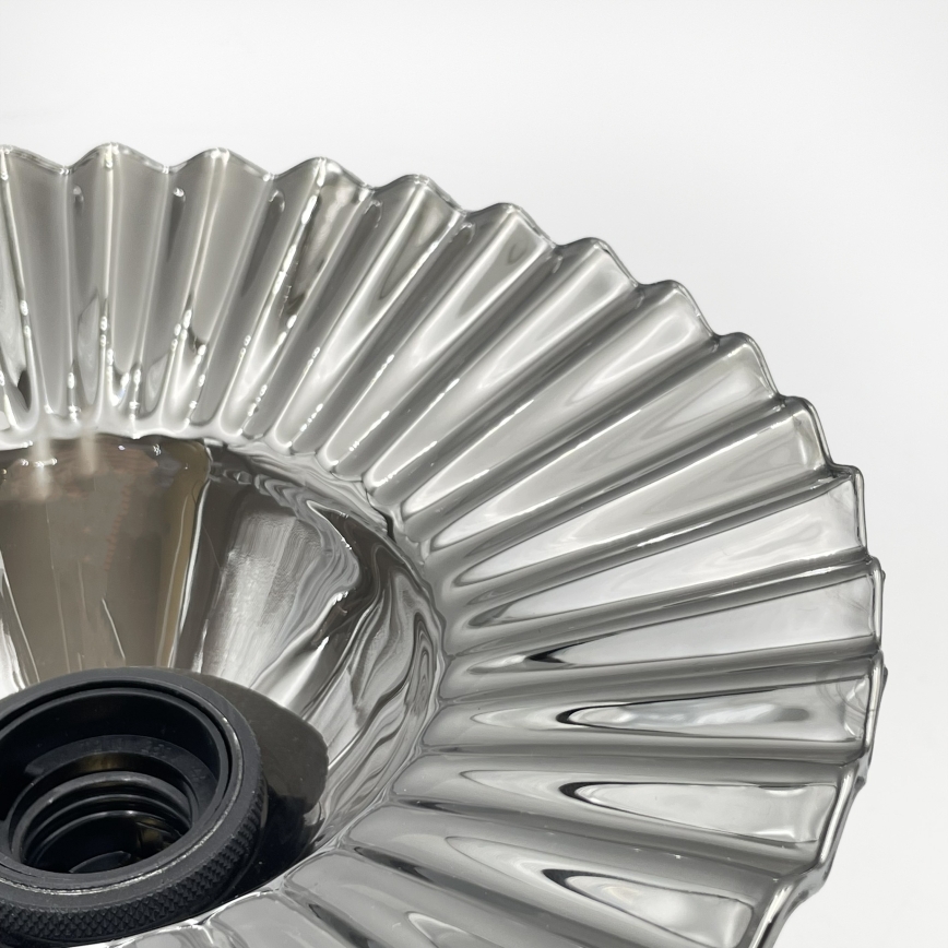 Lustră aplicată TRISH 1xE27/15W/230V negru/fumuriu