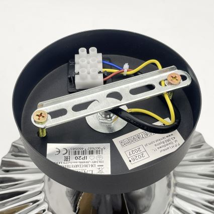 Lustră aplicată TRISH 1xE27/15W/230V negru/fumuriu