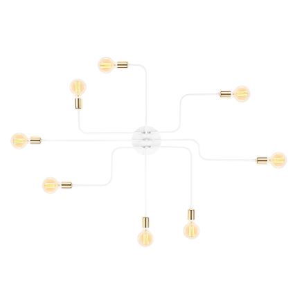 Lustră aplicată TRUVA, 8x E27, 40W, 230V, alb/auriu