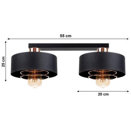 Lustră aplicată VEST 2xE27/60W/230V