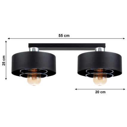 Lustră aplicată VEST 2xE27/60W/230V