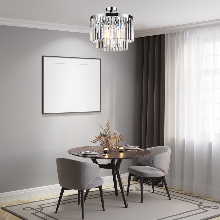 Lustră aplicată VETRO 4xE14/40W/230V, crom lucios