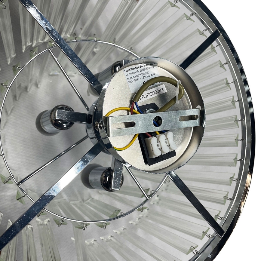 Lustră aplicată VETRO 4xE14/40W/230V, crom lucios