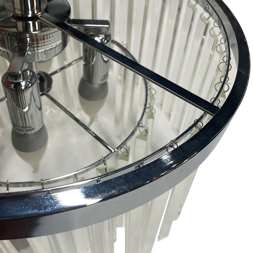 Lustră aplicată VETRO 4xE14/40W/230V, crom lucios