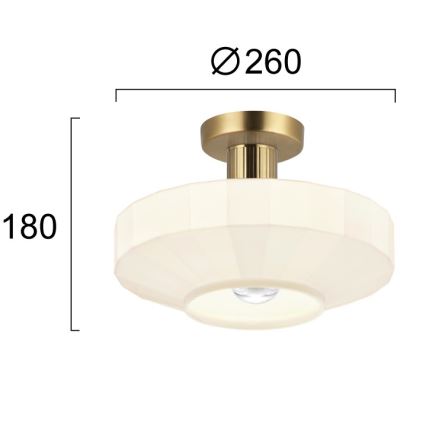 Lustră aplicată VIVIAN 1xE27/40W/230V aurie