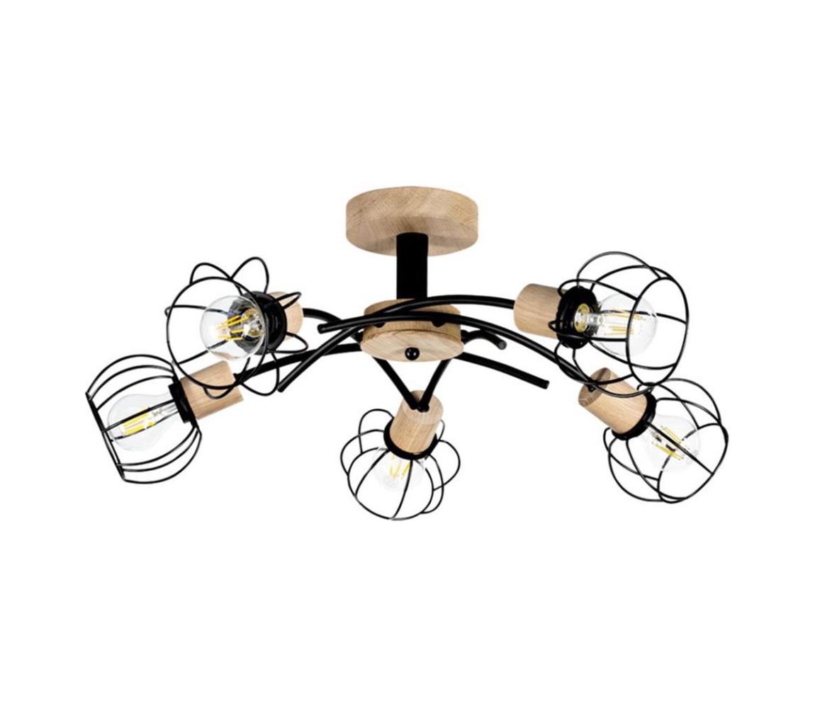 Lustră aplicată VIVIANE 5xE27/60W/230V stejar 8224574