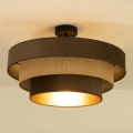 Lustră aplicată WENTA, 1 x E27, 60 W, 230 V, Ø 50 cm, maro/iută