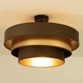 Lustră aplicată WENTA 1x E27/60W/230V Ø 50 cm maro/auriu