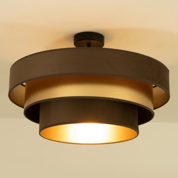 Lustră aplicată WENTA 1x E27/60W/230V Ø 50 cm maro/auriu