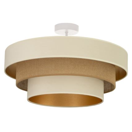 Lustră aplicată WENTA, Ø 50 cm, 1x E27/60W/230V, bej/jută