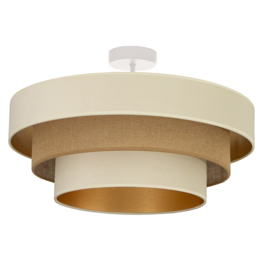 Lustră aplicată WENTA, Ø 50 cm, 1x E27/60W/230V, bej/jută