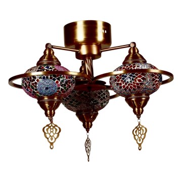 Lustră aplicată YENI 3xE27/40W/230V alamă