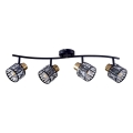 Lustră aplicată ZAHARA, 4 x E27, 10 W, 230 V, negru