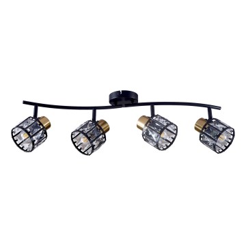 Lustră aplicată ZAHARA, 4 x E27, 10 W, 230 V, negru