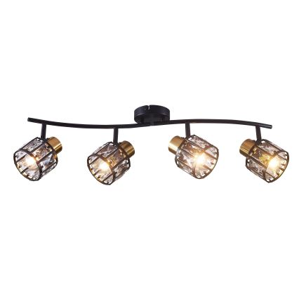 Lustră aplicată ZAHARA, 4 x E27, 10 W, 230 V, negru