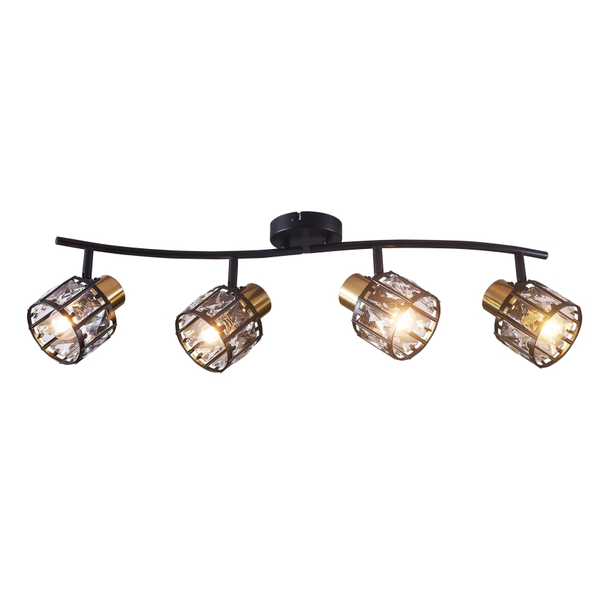 Lustră aplicată ZAHARA, 4 x E27, 10 W, 230 V, negru