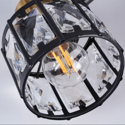 Lustră aplicată ZAHARA, 4 x E27, 10 W, 230 V, negru