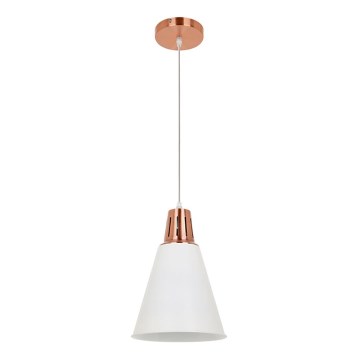 Lustră cablu SHADE 1xE27/15W/230V cupru/albă