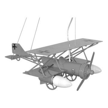 Lustra copii Avion 3xE14/60W/230V gri